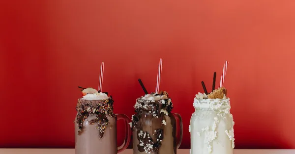 Thick creamy milkshake