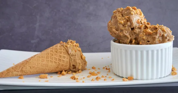 Peanut butter pretzel ice cream