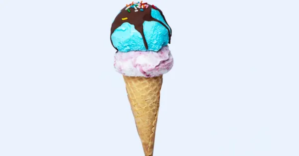 Single scoop ice cream cone