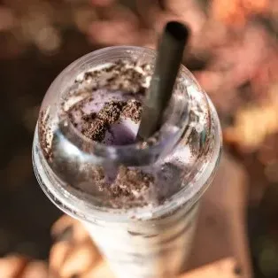 Blended ice cream snow storm