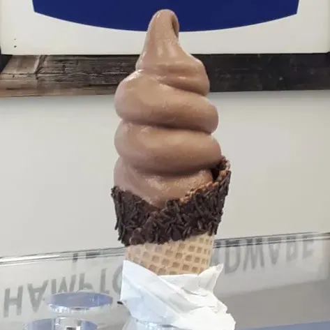 Soft serve ice cream cone